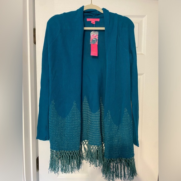 Lilly Pulitzer Tatum Cardigan in Inky Tidal - Picture 1 of 1